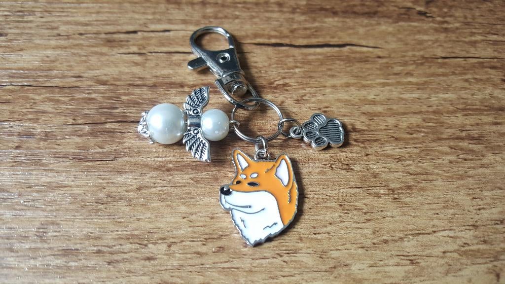 Sleutel/Tashanger Shiba inu B Akita emaille guardian angel, Dieren en Toebehoren, Verzenden, Nieuw