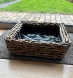 Vierkante rotan plantenmand, Ophalen, Overige materialen, Minder dan 30 cm, Minder dan 60 cm