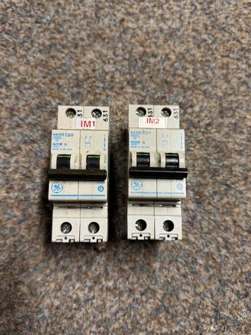 GE installatieautomaten HA102 C20 – 2 stuks – 20A – Serie G beschikbaar voor biedingen