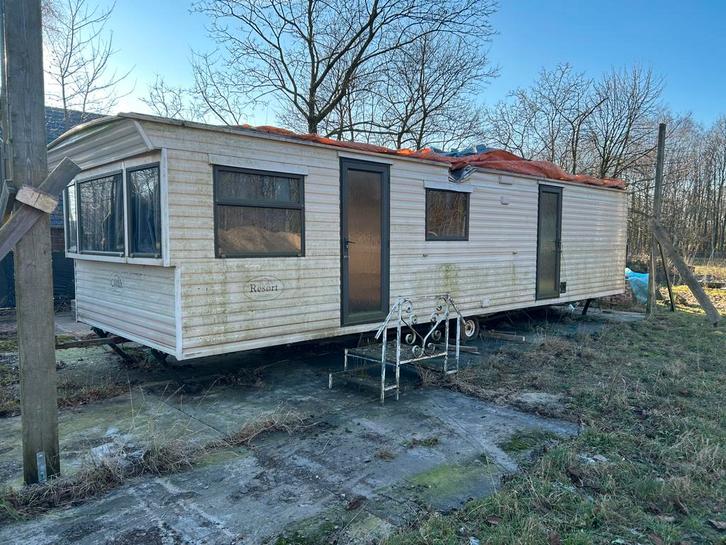 Stacaravan te koop met schade, Caravans en Kamperen, Stacaravans, Ophalen