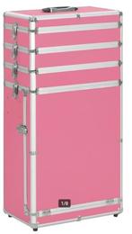 Trolley roze, Sieraden, Tassen en Uiterlijk, Koffers, Uitschuifbare handgreep, Gebruikt, 50 tot 60 cm, Hard kunststof