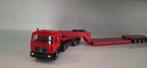 Mooie MAN trekker met dieplader van Wiking, Hobby en Vrije tijd, Modelauto's | 1:87, Ophalen of Verzenden, Zo goed als nieuw, Bus of Vrachtwagen