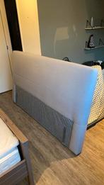Emma sleeps hoofd van bed boxpring grijs einde stof 200cm, Ophalen, Gebruikt, Tweepersoons, Overige maten