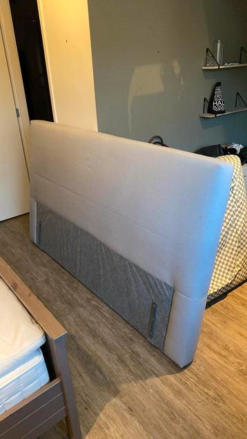 Emma sleeps hoofd van bed boxpring grijs einde stof 200cm beschikbaar voor biedingen