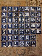 Mooie emaille huisnummers (1 - 97), Antiek en Kunst, Antiek | Emaille, Ophalen of Verzenden