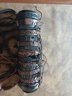 30 Leren Armbandjes - Bruin & Zwart - Nieuw, Bruin, Nieuw, Leer, Ophalen of Verzenden