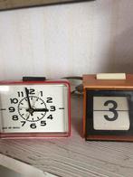 Retro wekker en kalender, Ophalen of Verzenden, Huis en Inrichting