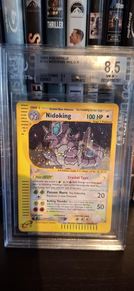 Nidoking BGS 8.5 (Aquapolis), Hobby en Vrije tijd, Verzamelkaartspellen | Pokémon, Zo goed als nieuw, Losse kaart, Ophalen of Verzenden