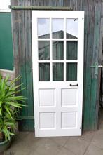 Mooie witte ruitjes deur, Minder dan 80 cm, Minder dan 200 cm, Gebruikt, Glas