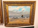 Schilderij strand boot H.Poeder Ede strand Zeeland zee, Ophalen
