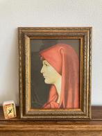 Rode Fabiola Jean-Jacques Henner goudkleurig barok lijstje, Antiek en Kunst, Kunst | Schilderijen | Klassiek, Ophalen of Verzenden