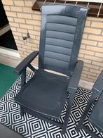 2 prachtige grijze  Jardin stoelenmet kussens, Tuin en Terras, Ophalen of Verzenden, Zo goed als nieuw, Kunststof