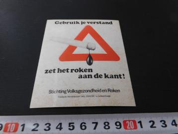 sticker Gebruik je verstand zet roken aan de kant  beschikbaar voor biedingen
