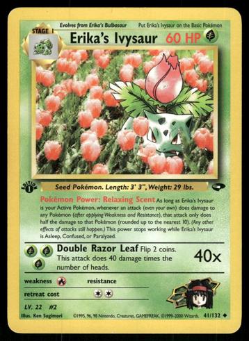 Erika's Ivysaur 41/132 - Gym Challenge (1st edition) beschikbaar voor biedingen