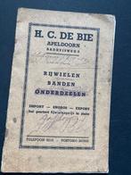 Rijwielen, Banden en Onderdelen (Oldtimers) de Bie Catalogus, Fietsen en Brommers, Handleidingen en Instructieboekjes, Gebruikt