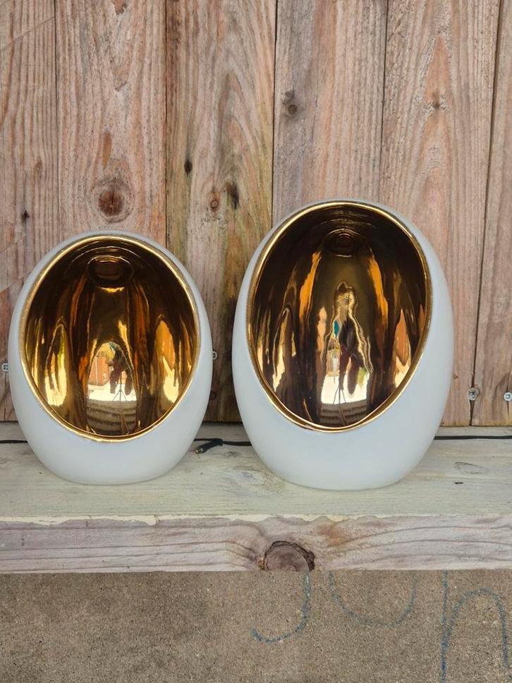 Van Manen Pim Theelichthouder Wit/Goud, Huis en Inrichting, Woonaccessoires | Kandelaars en Kaarsen, Nieuw, Kandelaar, Minder dan 25 cm
