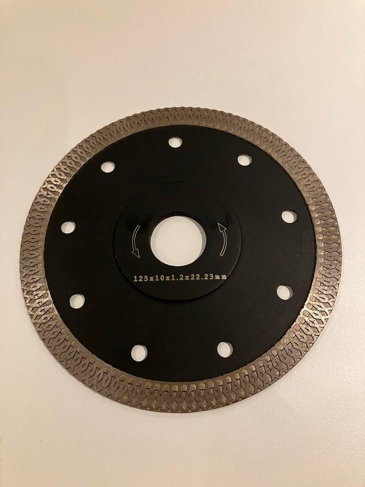 Premium Diamantschijf 125mm x 1,2mm x 22,23  - Nieuw!, Doe-het-zelf en Verbouw, Gereedschap | Machine-onderdelen en Toebehoren