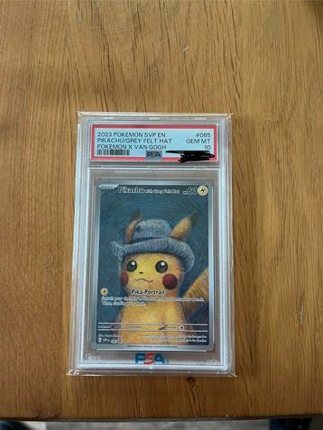 Pikachu with grey felt hat PSA 10 bieden beschikbaar voor biedingen