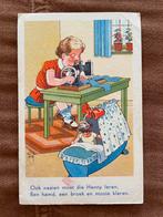 Jacob Jansma kaart meisje naaimachine pop wieg rijmpje 1953, 1940 tot 1960, Gelopen, Kinderen, Ophalen of Verzenden