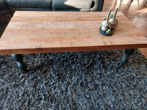 Stoere Mango houten salontafel, Huis en Inrichting, Tafels | Salontafels, Zo goed als nieuw, Minder dan 50 cm, 50 tot 100 cm, 100 tot 150 cm