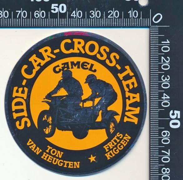 Sticker: Ton van Heugten - Frits Kiggen Sidecar Cross Team, Verzamelen, Stickers, Zo goed als nieuw, Auto of Motor, Ophalen of Verzenden