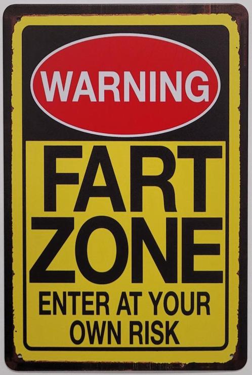 Warning fart zone reclamebord van metaal wandbord deco, Huis en Inrichting, Woonaccessoires | Tekstborden en Spreuken, Nieuw, Ophalen of Verzenden