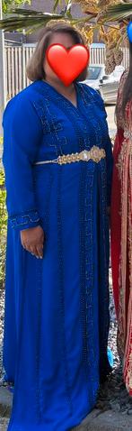 Blauwe Takchita + sieraden, Kleding | Dames, Gelegenheidskleding, Ophalen of Verzenden, Zo goed als nieuw, Blauw, Cocktailjurk