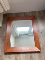 Mooie zware houten spiegel, 73x87x4,5 cm, Minder dan 100 cm, Rechthoekig, Zo goed als nieuw, 50 tot 75 cm