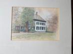 schilderij Tekening pastorie Hemmen C. A.. Heuff Tiel 1981., Ophalen