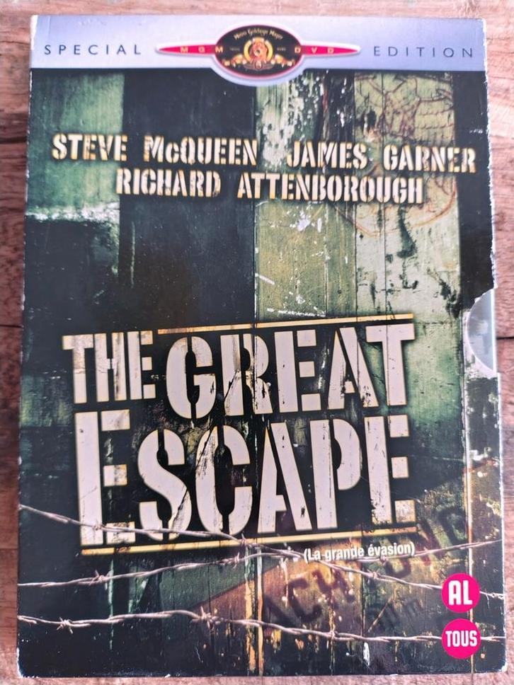 The Great Escape DVD - Actie/Oorlog, Cd's en Dvd's, Dvd's | Actie, Zo goed als nieuw, Oorlog, Boxset, Alle leeftijden, Verzenden