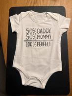Rompertje 3-6 maanden - 50% Daddy 50% Mommy, Kinderen en Baby's, Babykleding | Maat 50, Ophalen, Zo goed als nieuw, Jongetje of Meisje