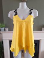 Valentina geel romantische top M 38 gratis verz in NL, Kleding | Dames, Verzenden, Geel, Zo goed als nieuw, Zonder mouw