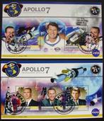 - 401 - 2 Blokken met Amerikaanse Ruimtevaart., Verzenden, Gestempeld, Overige thema's