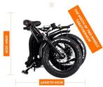 Luxe elektrische vouwfiets voorvering achtervering fatbike, Overige merken, 20 inch of meer, Versnellingen, Nieuw