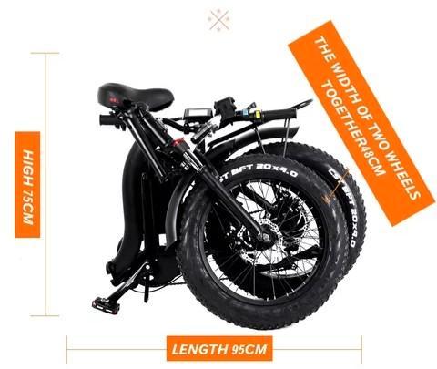 Luxe elektrische vouwfiets voorvering achtervering fatbike, Fietsen en Brommers, Fietsen | Vouwfietsen, Nieuw, Overige merken
