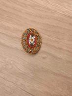 Micro mosaic vintage broche, Overige materialen, Met edelsteen, Minder dan 4 cm, Ophalen of Verzenden