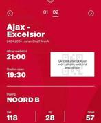 Ajax Excelsior 24-4, Tickets en Kaartjes, April, Losse kaart, Twee personen