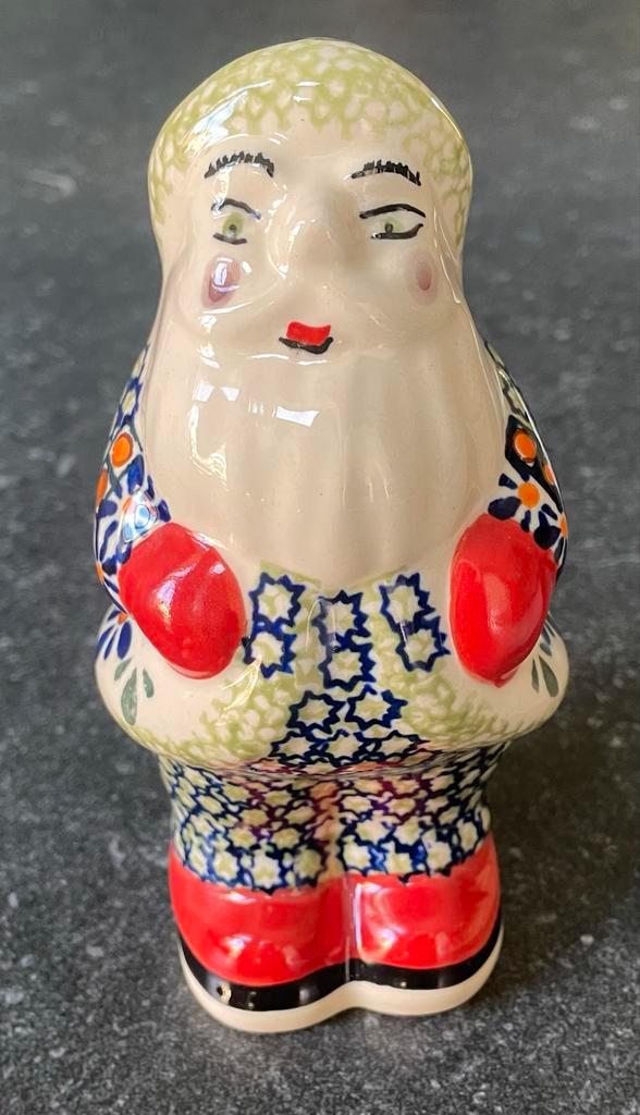 Bunzlau Keramiek Kerstman - Blauwe Bloem, Diversen, Kerst, Zo goed als nieuw, Ophalen of Verzenden