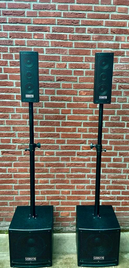 Actieve complete speaker set compact formaat groot geluid, Muziek en Instrumenten, Versterkers | Keyboard, Monitor en PA, Zo goed als nieuw