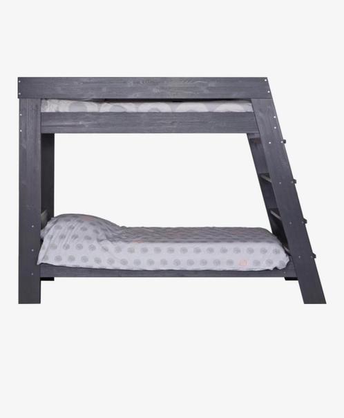 Woood stapelbed | grijs | lattenbodem, Kinderen en Baby's, Kinderkamer | Stapelbedden en Hoogslapers, Zo goed als nieuw, Stapelbed