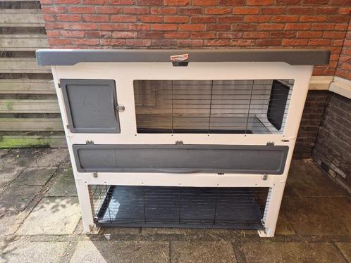 Konijnenhok kunststof, Dieren en Toebehoren, Knaagdieren en Konijnen | Hokken en Kooien, Zo goed als nieuw, Hok, 90 cm of meer