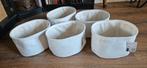 5 nieuwe witte mandjes, Ophalen of Verzenden, Nieuw, Rechthoekig, Mand