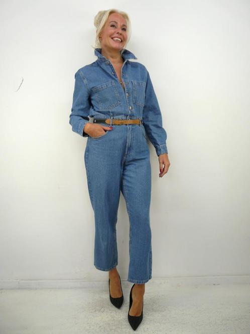 *Abfab Denim MNG Jumpsuit M*, Kleding | Dames, Jumpsuits, Zo goed als nieuw, Maat 38/40 (M), Blauw, Ophalen of Verzenden