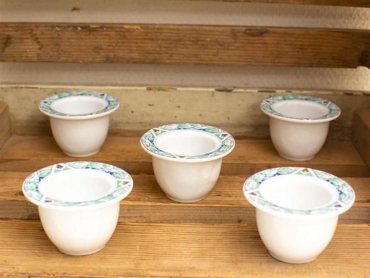 5 Arzberg porseleinen eierdopjes 32178, Huis en Inrichting, Keuken | Servies, Gebruikt, Overige stijlen, Porselein, Ophalen of Verzenden