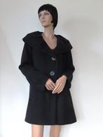 ERICH FEND Zwarte Wollen/Cashmere Winterjas Brede Kraag 40, Maat 38/40 (M), Zwart, Zo goed als nieuw, Erich Fend