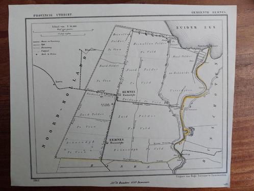 9 / Eemnes Eembrug Litho uit 1865 van J. Kuyper, Antiek en Kunst, Kunst | Litho's en Zeefdrukken, Ophalen of Verzenden