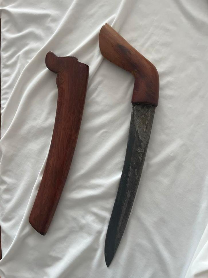 Authentieke Badik - Sulawesi Traditioneel Wapen, Antiek en Kunst, Antiek | Bestek, Ophalen