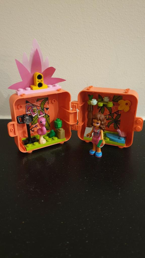 Olivia's flamingo kubus Lego Friends 41662, Ophalen, Zo goed als nieuw, Complete set, Lego