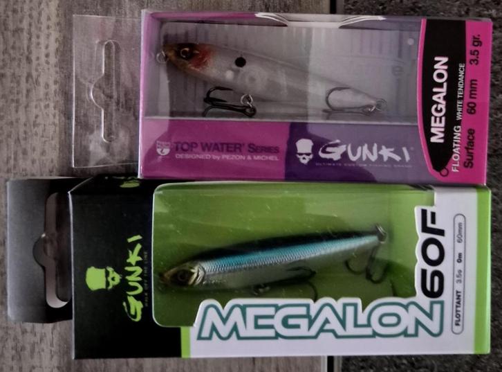 GUNKI MEGALON 60 F.   2st, Watersport en Boten, Hengelsport | Algemeen, Nieuw, Kunstaas, Ophalen of Verzenden