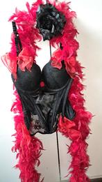 3-delige Burleske / Burlesque set - Nieuw - Maat L, Carnaval, Verzenden, Maat 42/44 (L), Nieuw